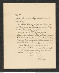 Nachlass Franz Steindachner, Brief von Otto Benndorf an Franz Steindachner (14.02.1906), Inv.Nr. 33.01, Seite 1